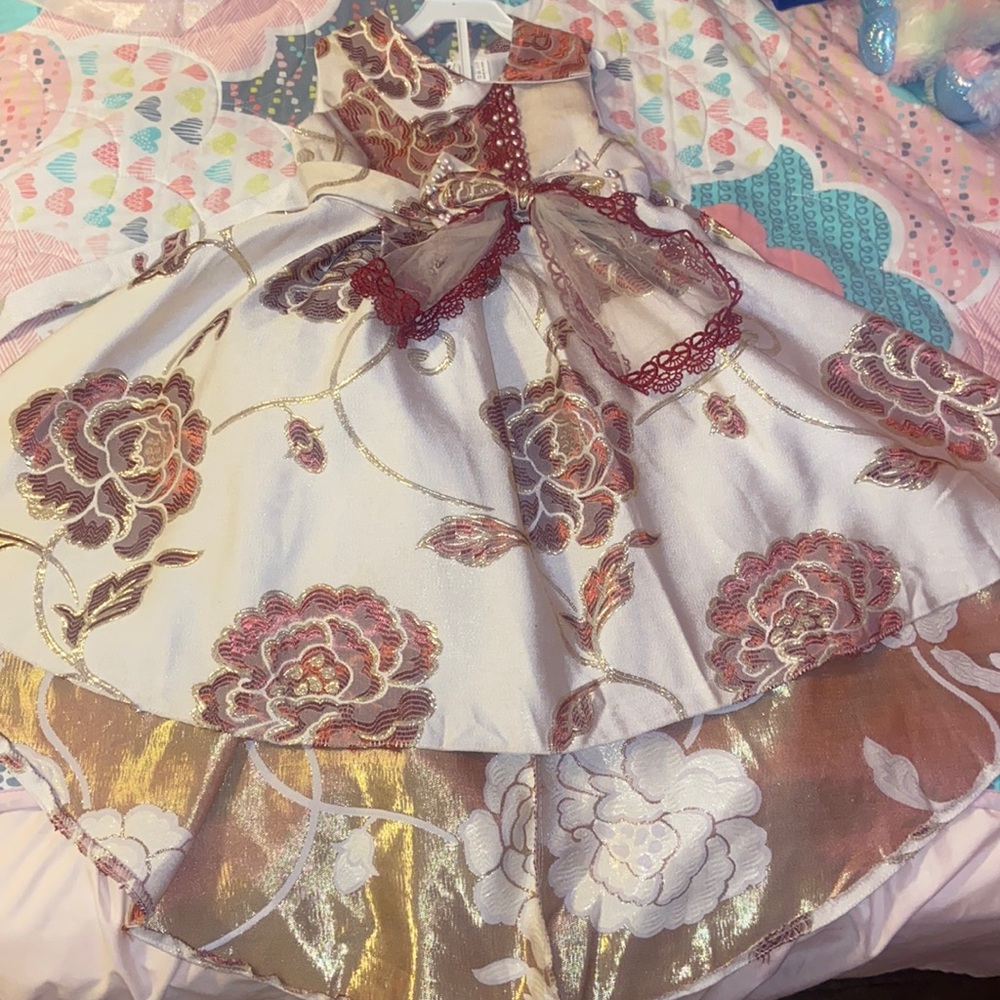 beautiful brocade dress high low